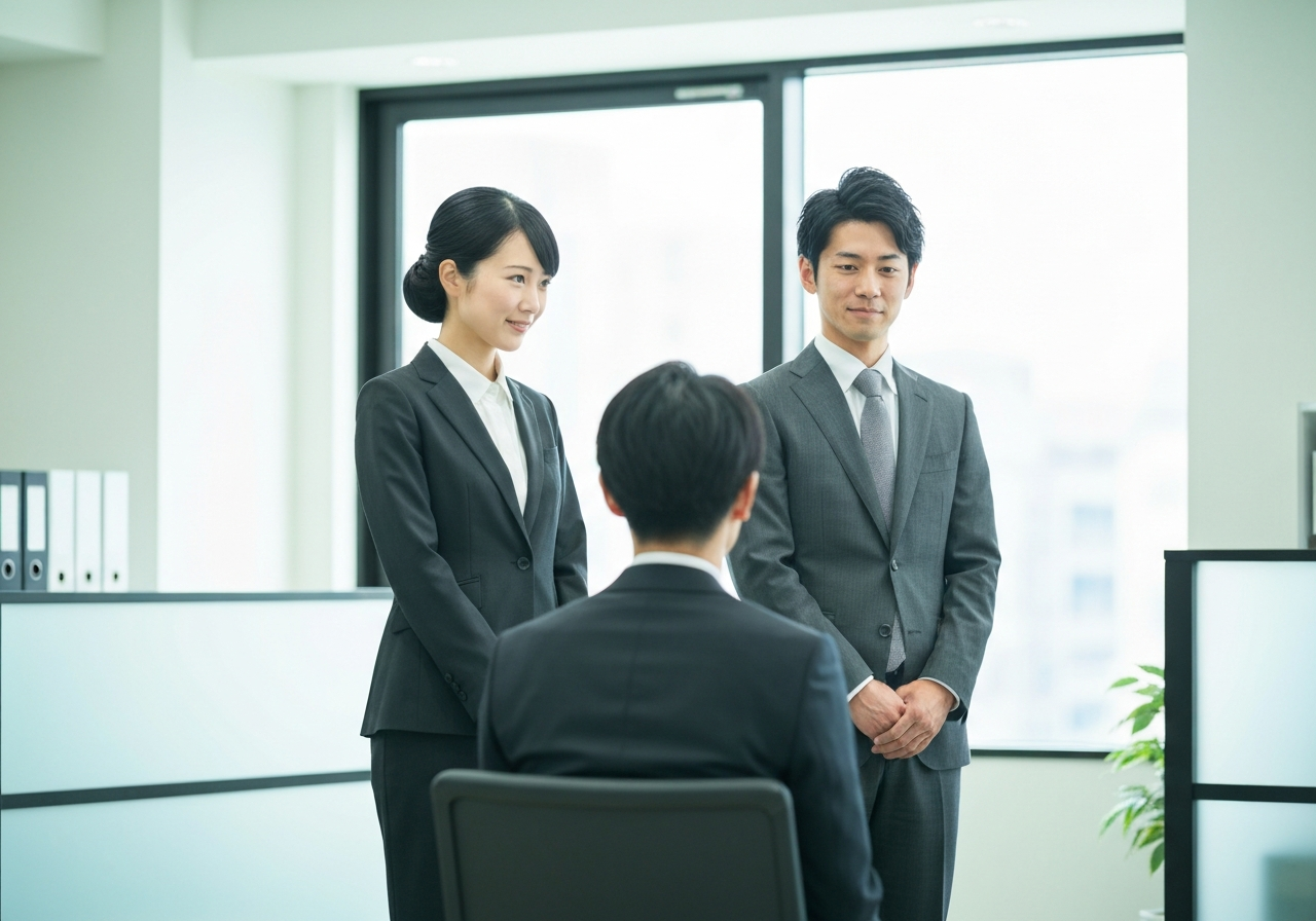 親身に相談者の話を聞く、吉口総合法律事務所の弁護士のイメージ。