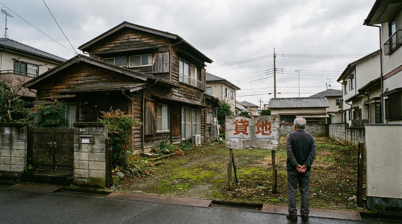 相続問題の対象となっている借地権付きの古い建物。